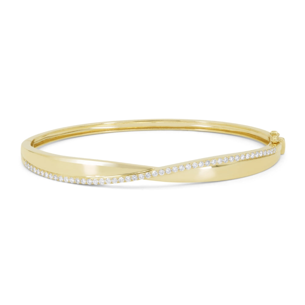 Madison L 14K Yellow Gold Diamond Bangle - style B1259Y