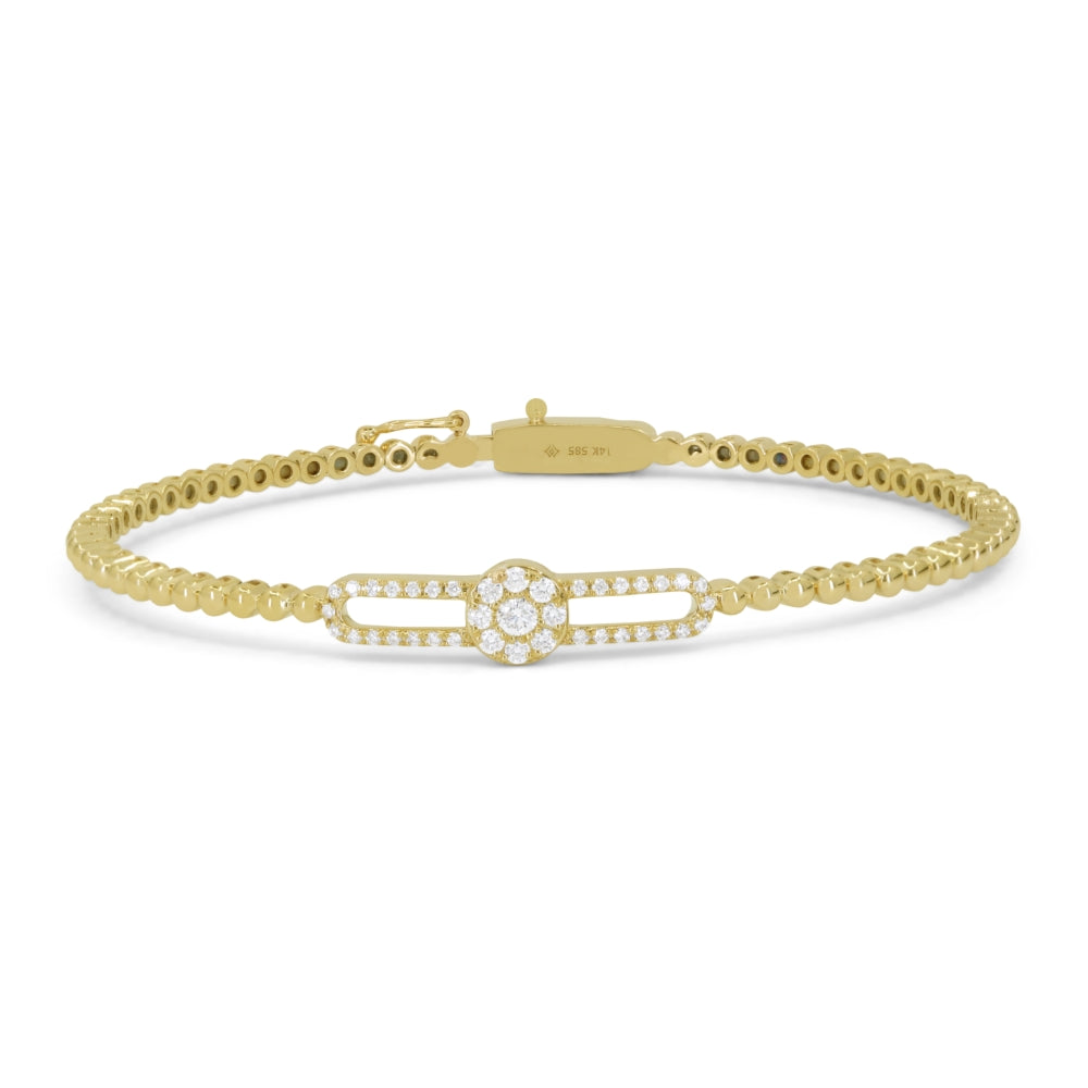 Madison L 14K Yellow Gold Diamond Bracelet - style B1263Y