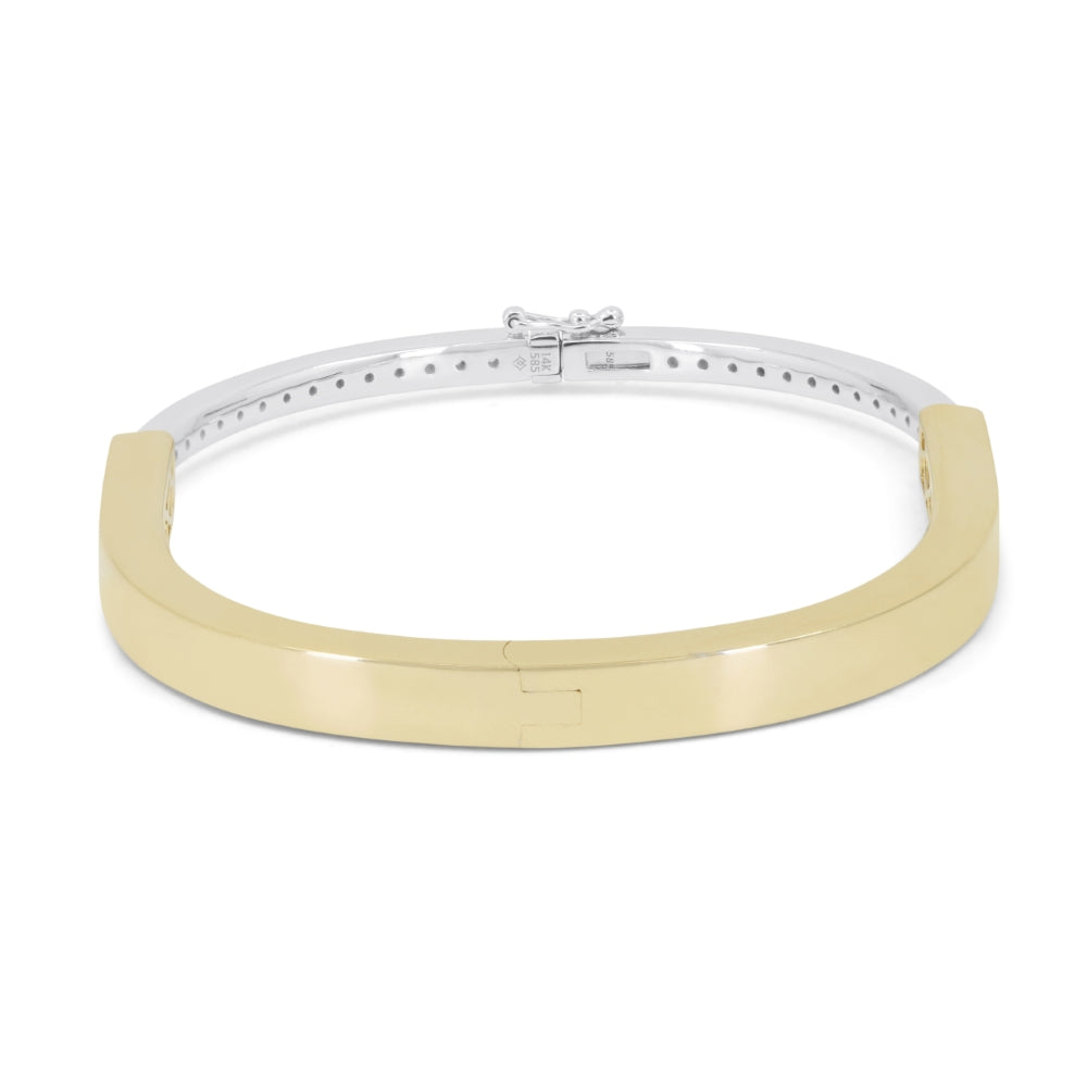 B1264 - 14K Two Tone Gold Diamond Bracelet