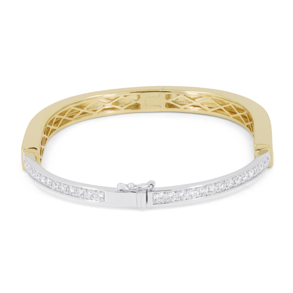 B1264 - 14K Two Tone Gold Diamond Bracelet