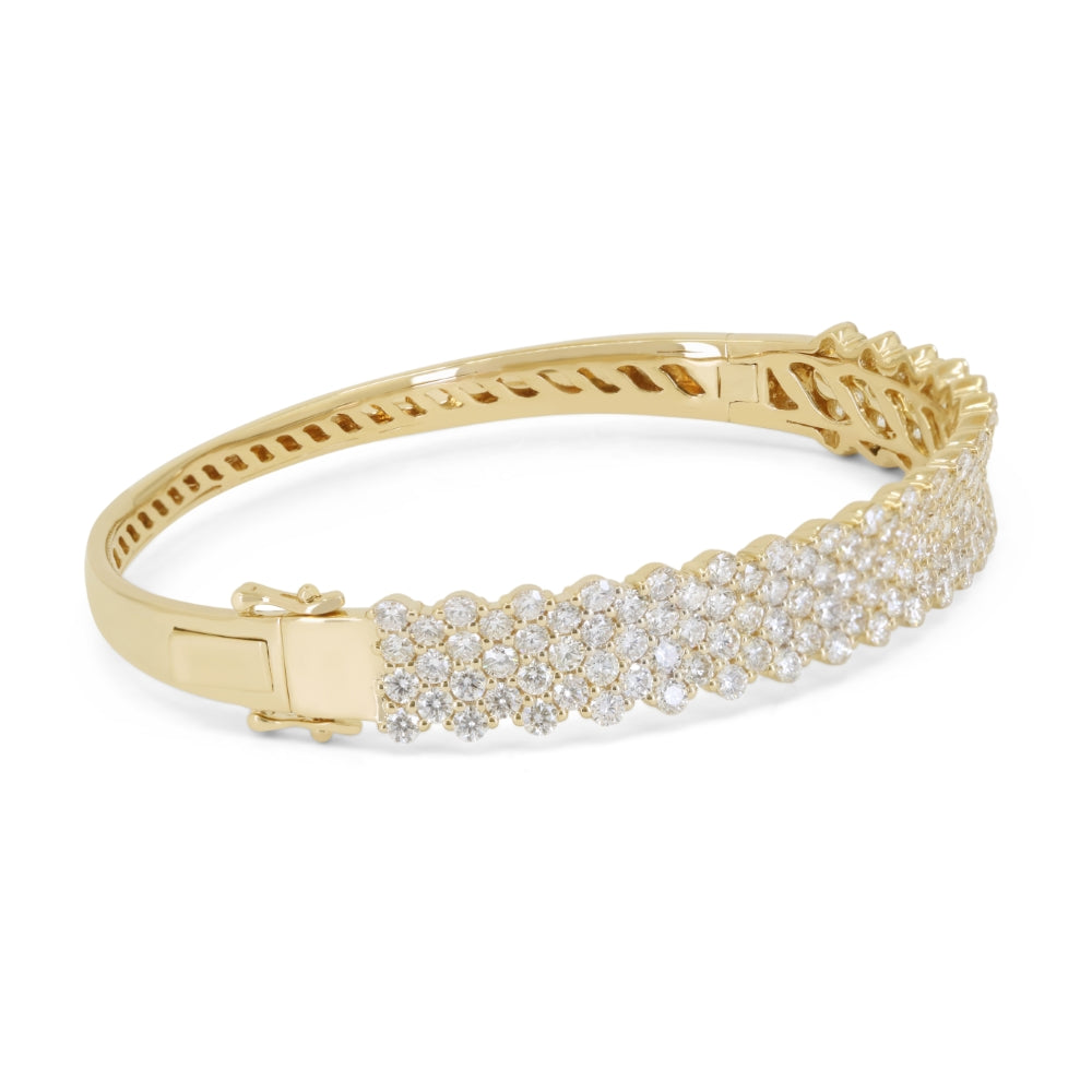 B1266 - 14K Yellow Gold Diamond Bangle