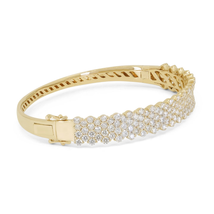 B1266 - 14K Yellow Gold Diamond Bangle