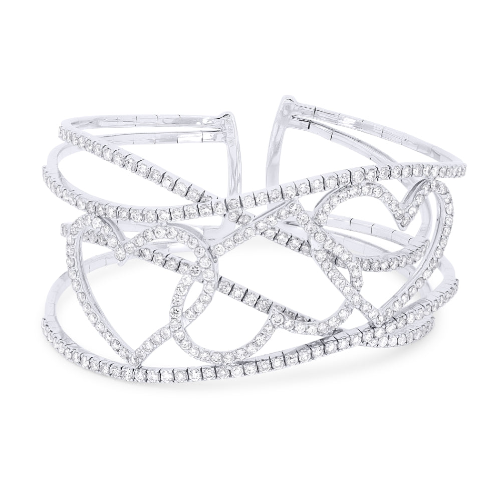 Madison L 18K White Gold Diamond Cocktail Bangle - style DB2208