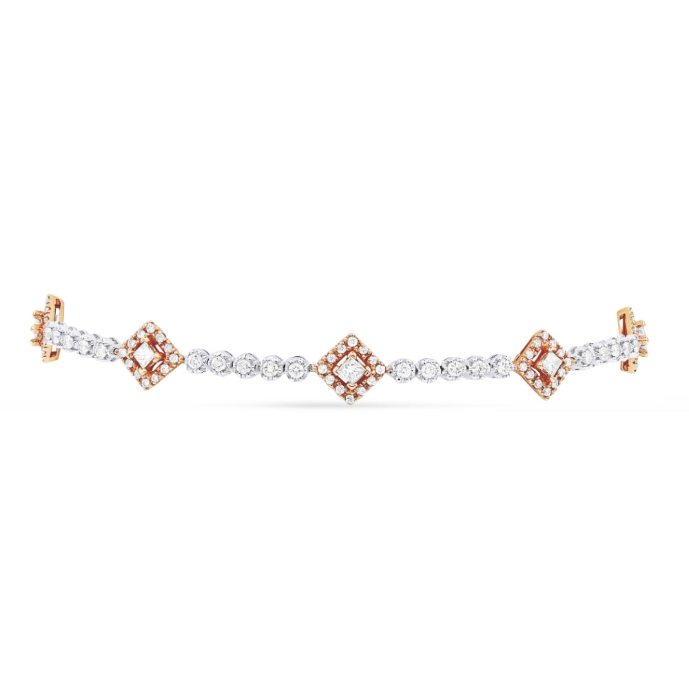 Madison L 18K White Gold Yellow Diamond Bracelet - style DB2518