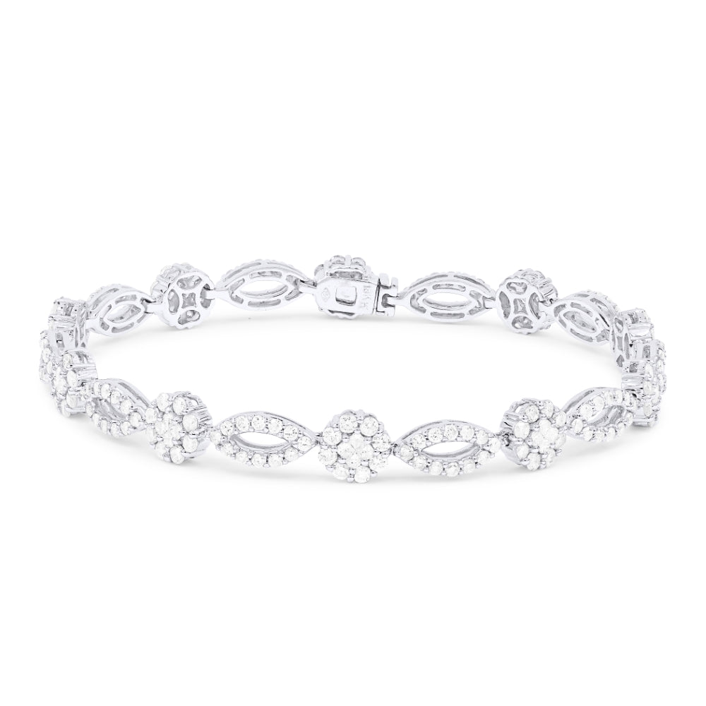 Madison L 18K White Gold Diamond Bracelet - style DB2637