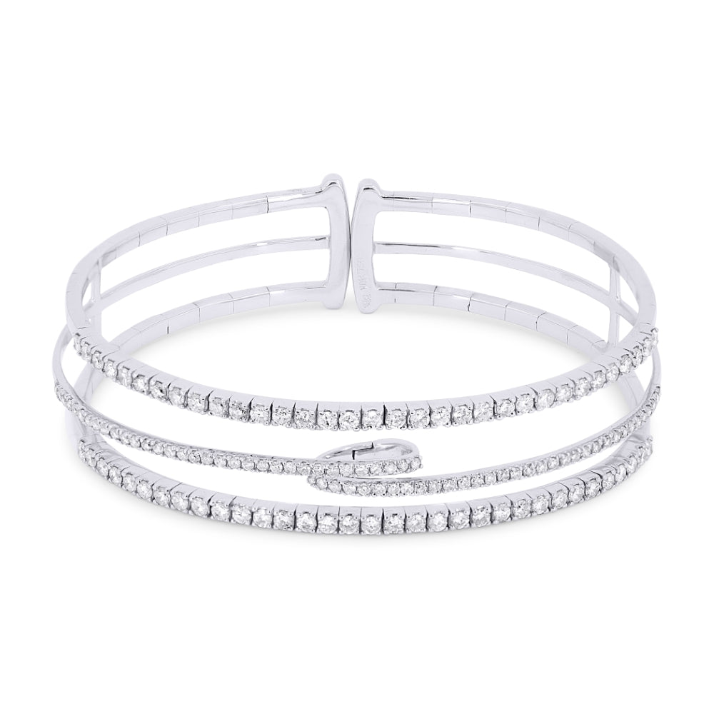 Madison L 18K White Gold Diamond Bangle - style DB2643