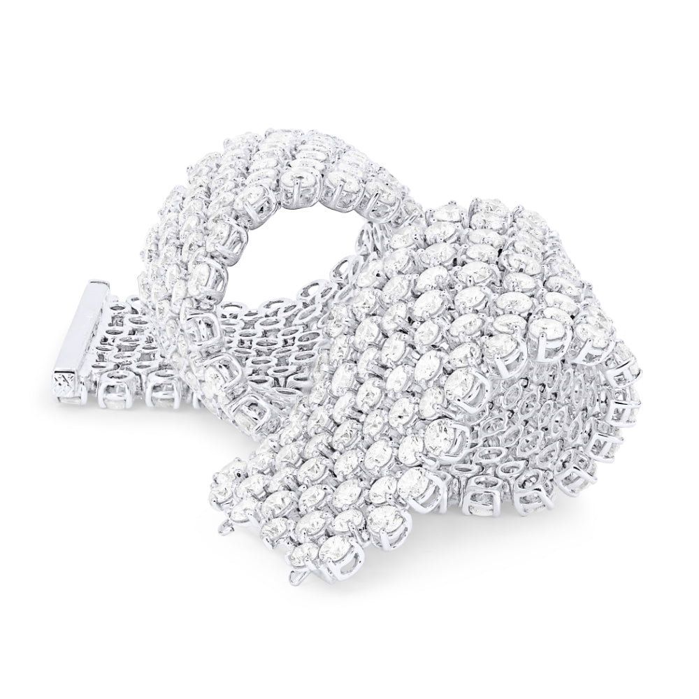 DB2715 - 18K White Gold Diamond Bracelet