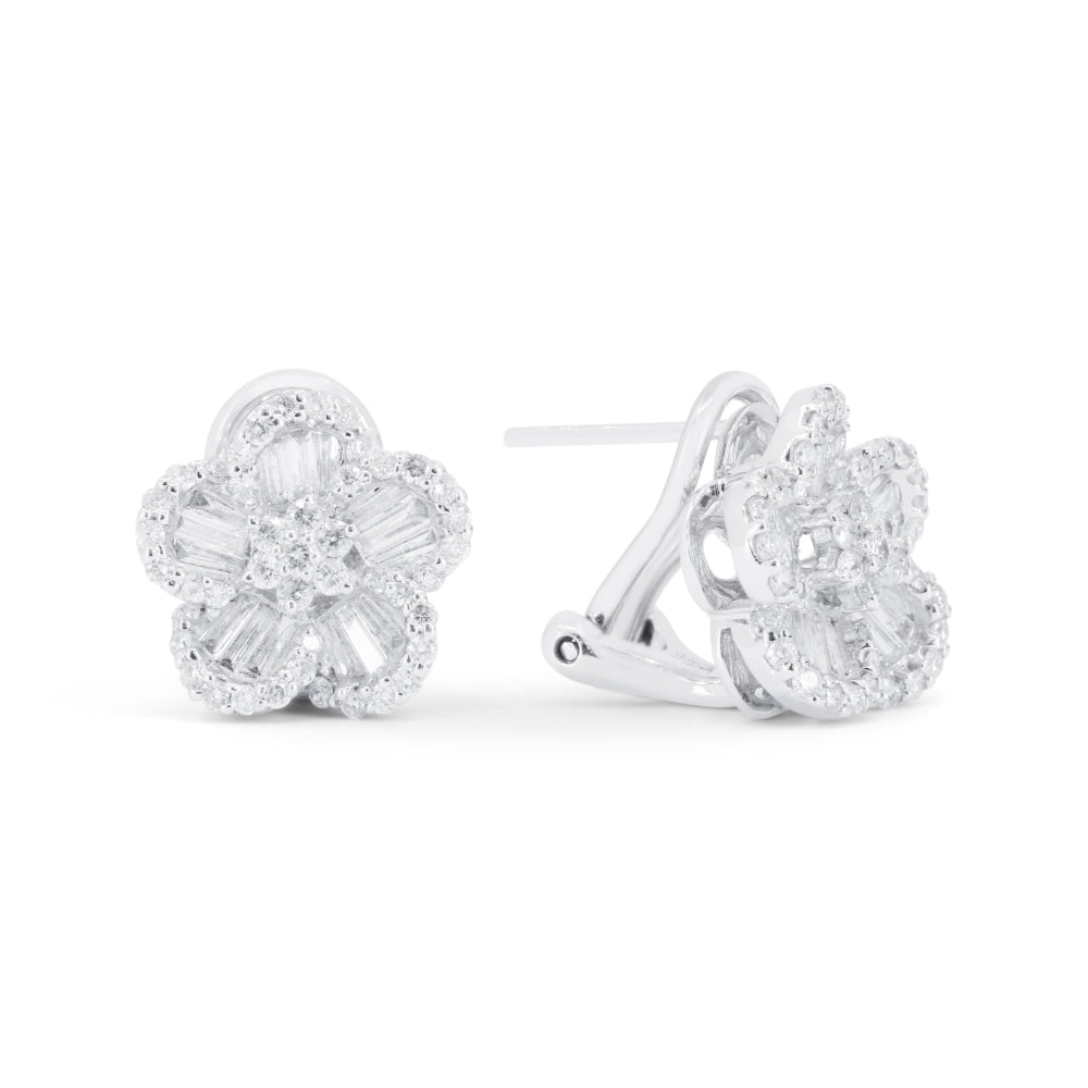 Madison L 14K White Gold Diamond Stud Earrings - style DE6945