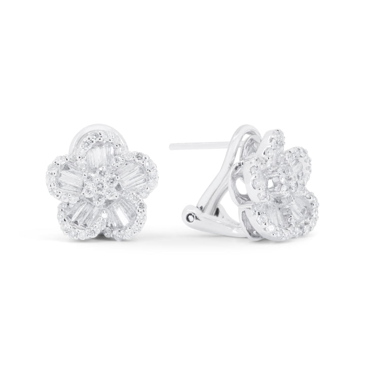 Madison L 14K White Gold Diamond Stud Earrings - style DE6945