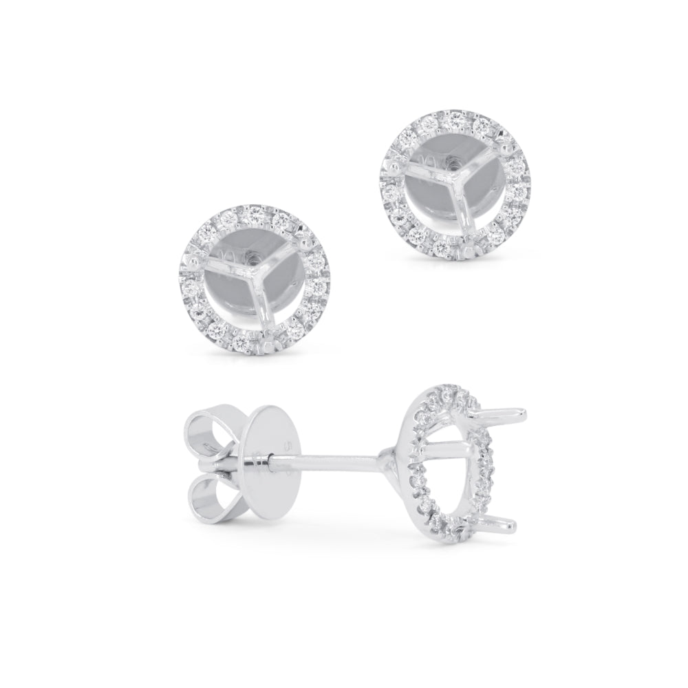 Madison L 14K White Gold Diamond Stud Earrings - style DE7891