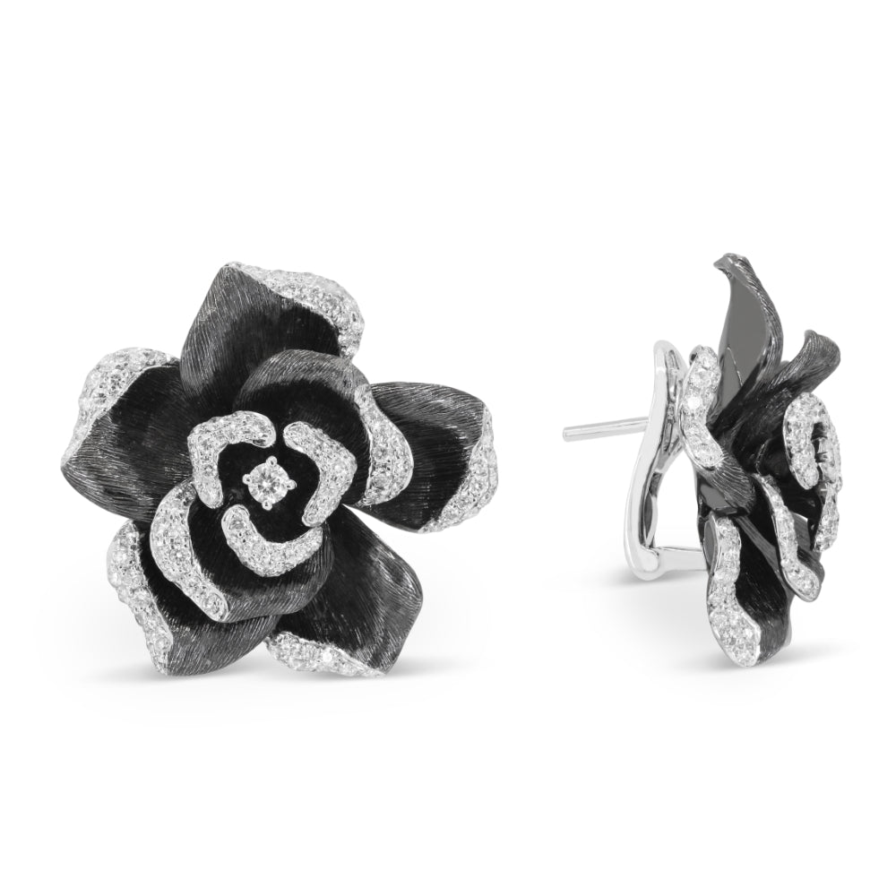 Madison L 18K White Gold Diamond Stud Earrings - style DE8104