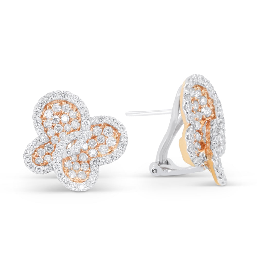 Madison L 18K Rose Gold Diamond Stud Earrings - style DE8613
