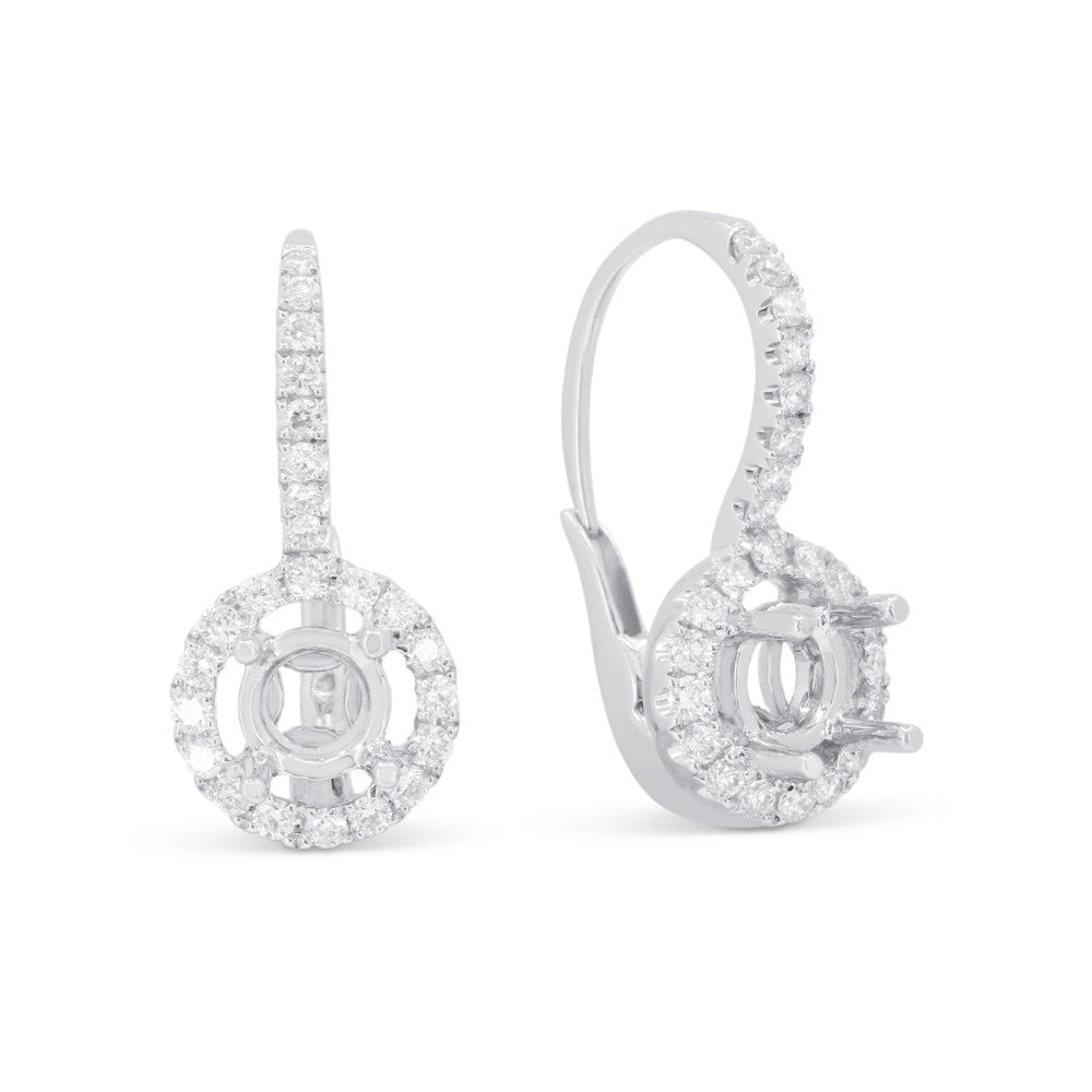 Madison L 18K White Gold Diamond Drop Earrings - style DE8811