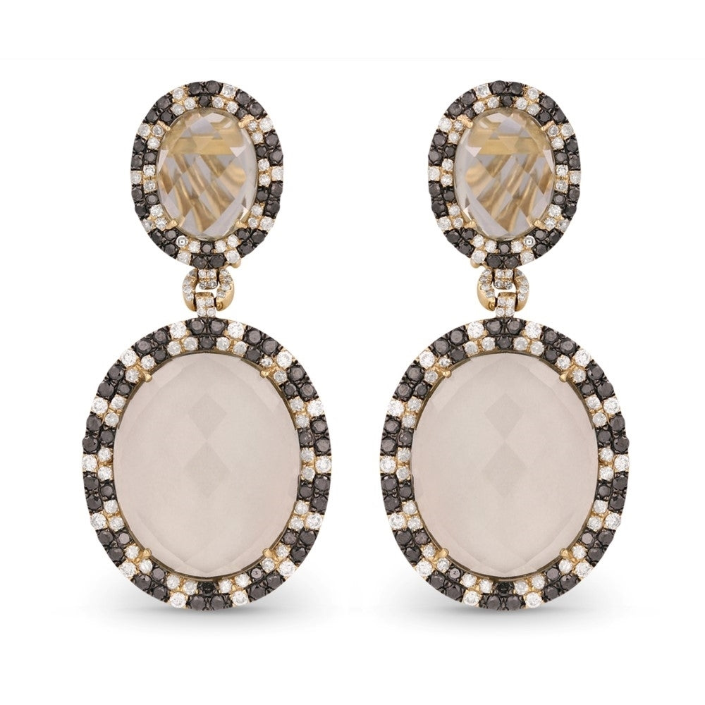 Madison L 14K Yellow Gold Green Amethyst Drop Earrings - style DE9991