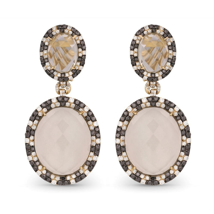 Madison L 14K Yellow Gold Green Amethyst Drop Earrings - style DE9991