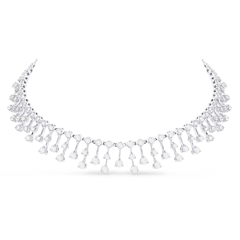 Madison L 18K White Gold Diamond Cocktail Necklace - style DN1185