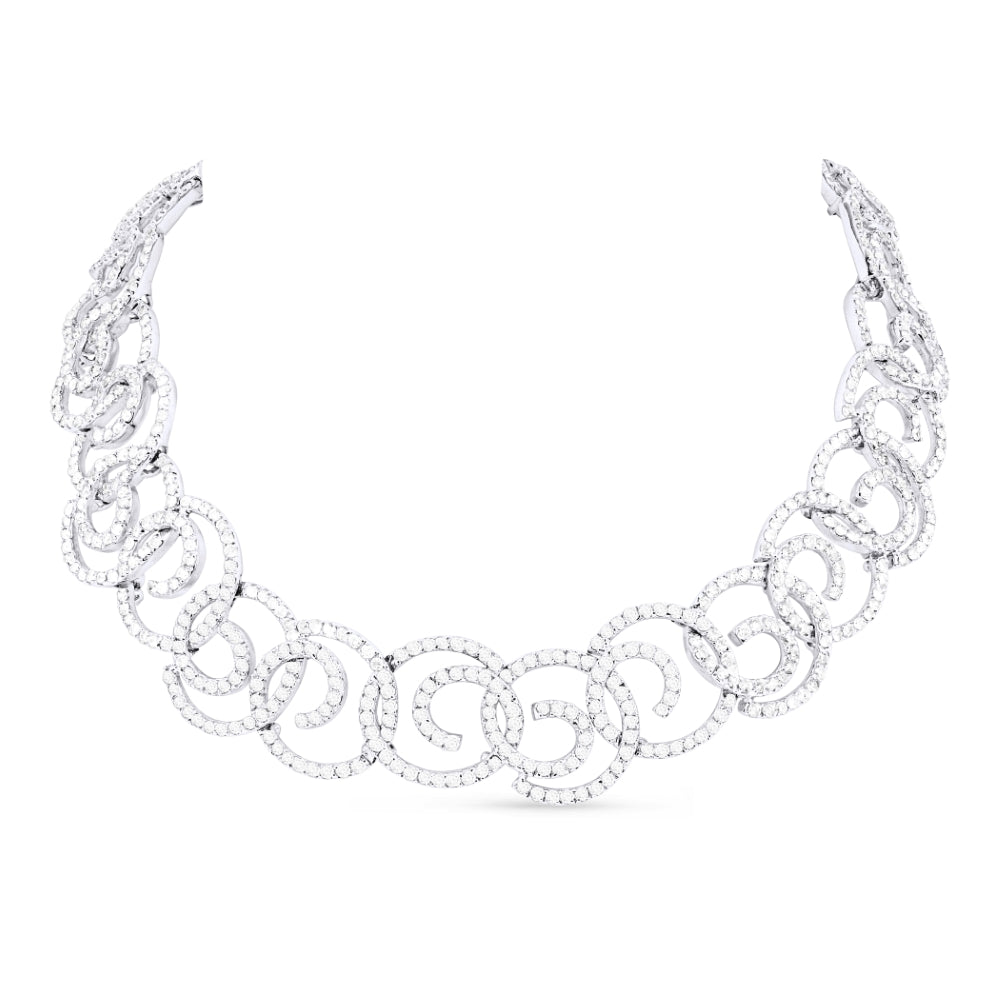 Madison L 18K White Gold Diamond Cocktail Necklace - style DN1799