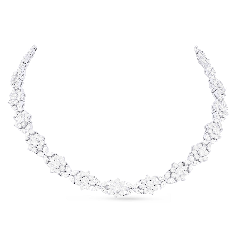 Madison L 18K White Gold Diamond Cocktail Necklace - style DN2402