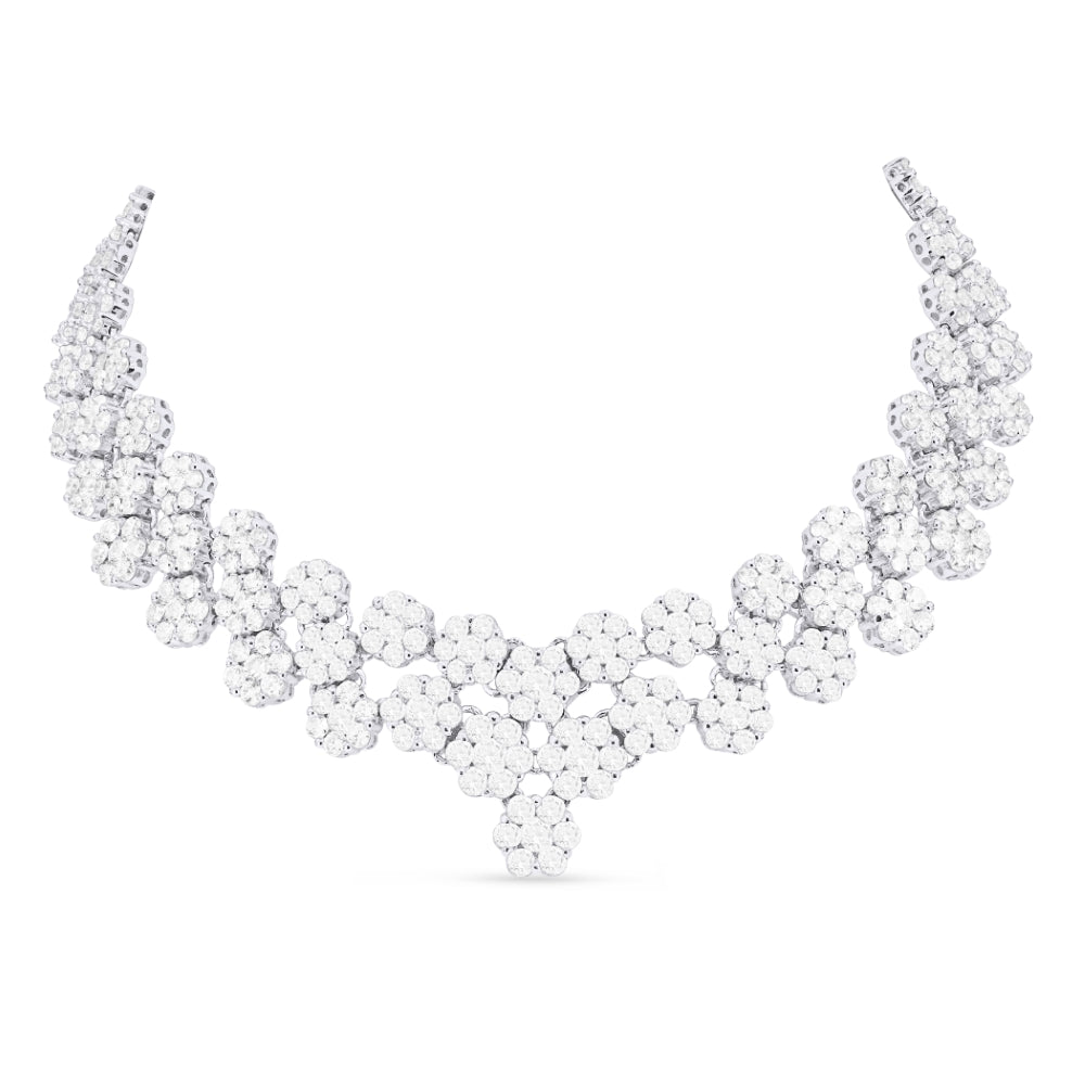Madison L 18K White Gold Diamond Cocktail Necklace - style DN2612