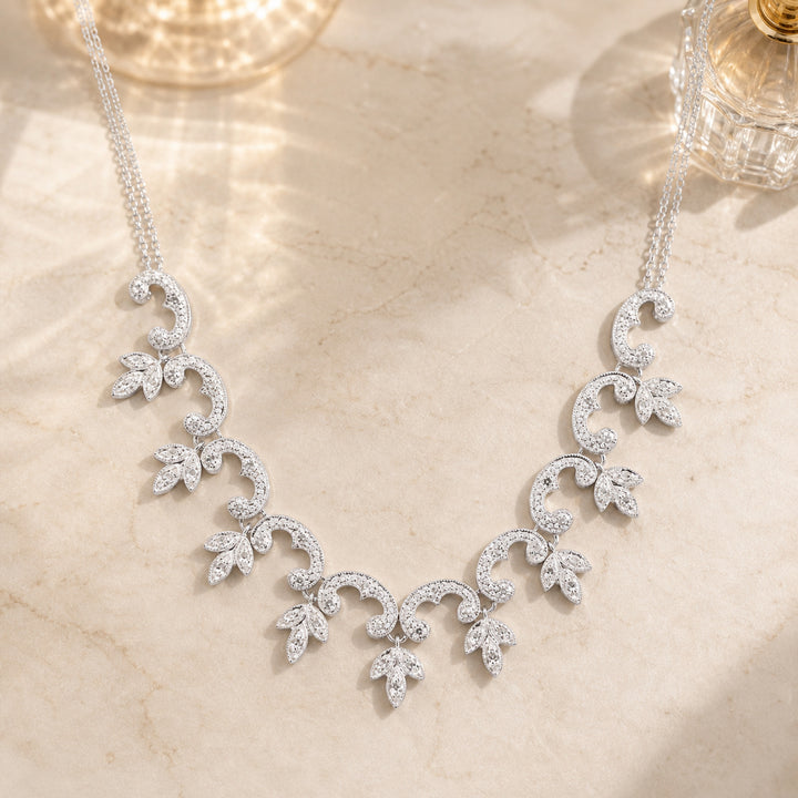 DN2915 - 14K White Gold Diamond Necklace