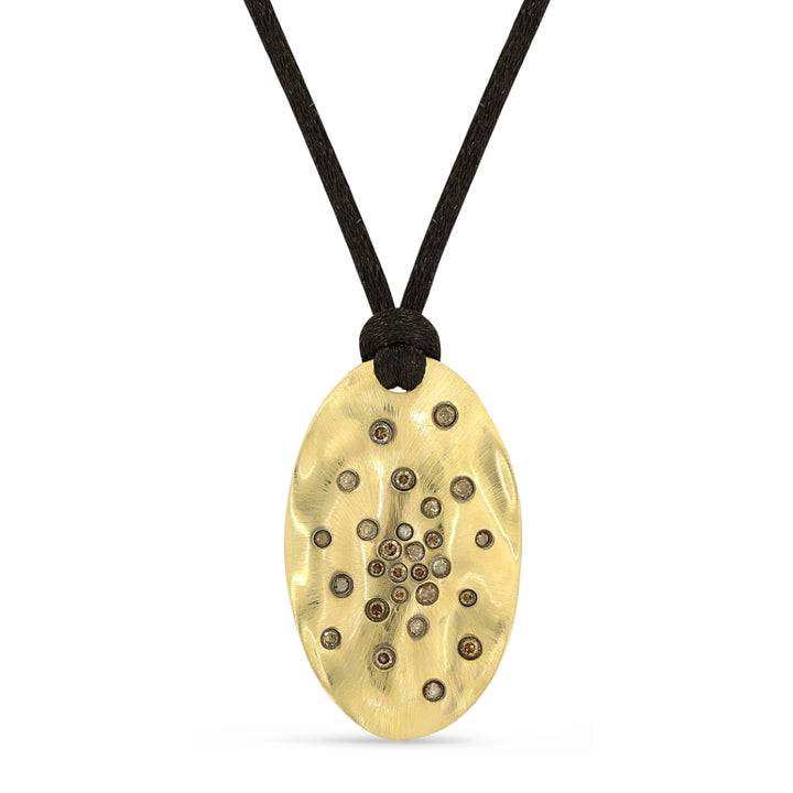 Madison L 14K Yellow Gold Brown Diamond Necklace - style DN3493