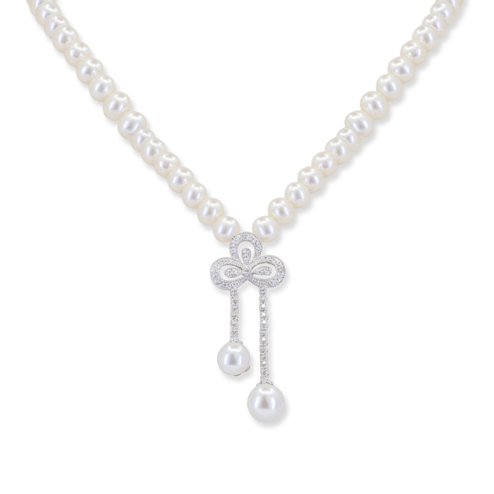 Madison L 14K White Gold Pearl Necklace - style DN3530