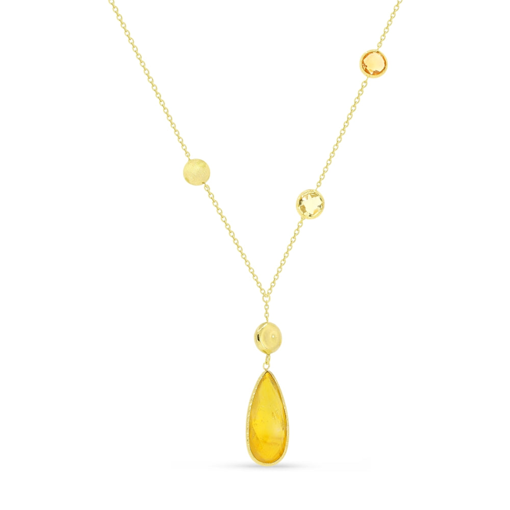 Madison L 14K Yellow Gold Citrine Necklace - style DN3819