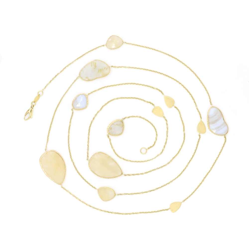Madison L 14K Yellow Gold Aragonite Necklace - style DN3821