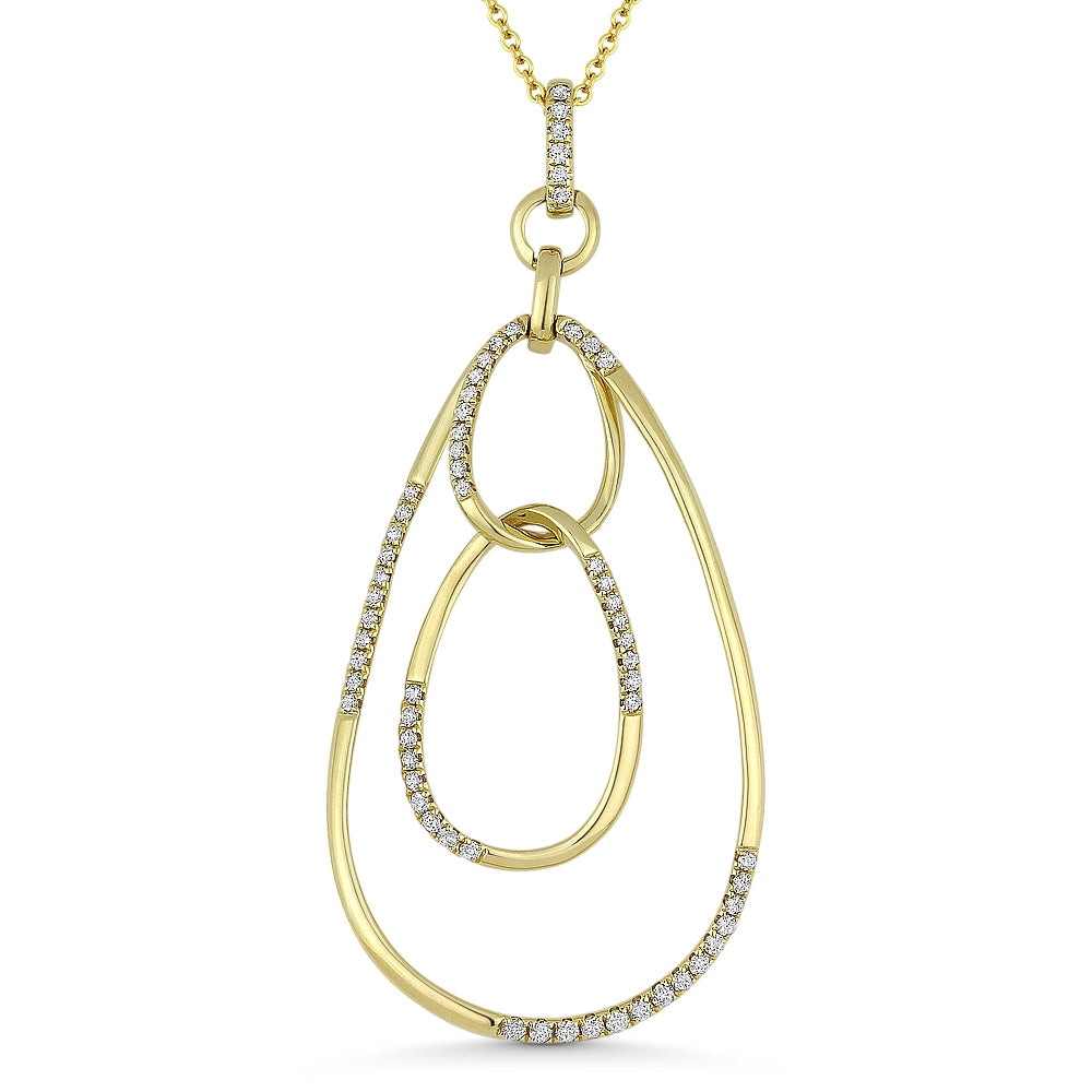 Madison L 14K Yellow Gold Diamond Pendant - style DN4892