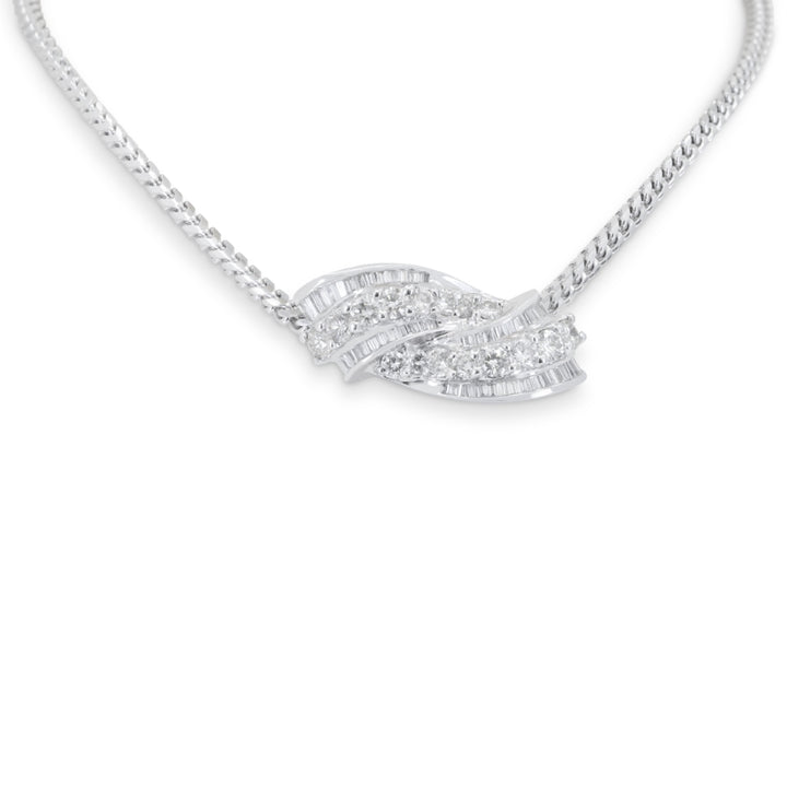 Madison L 14K White Gold Diamond Necklace - style DP1783