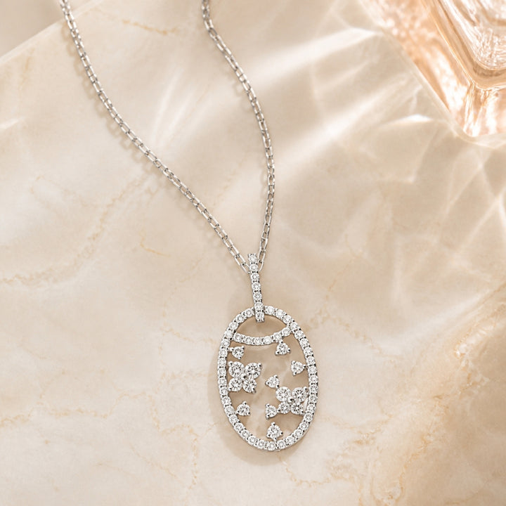 DP4466 - 18K White Gold Diamond Pendant