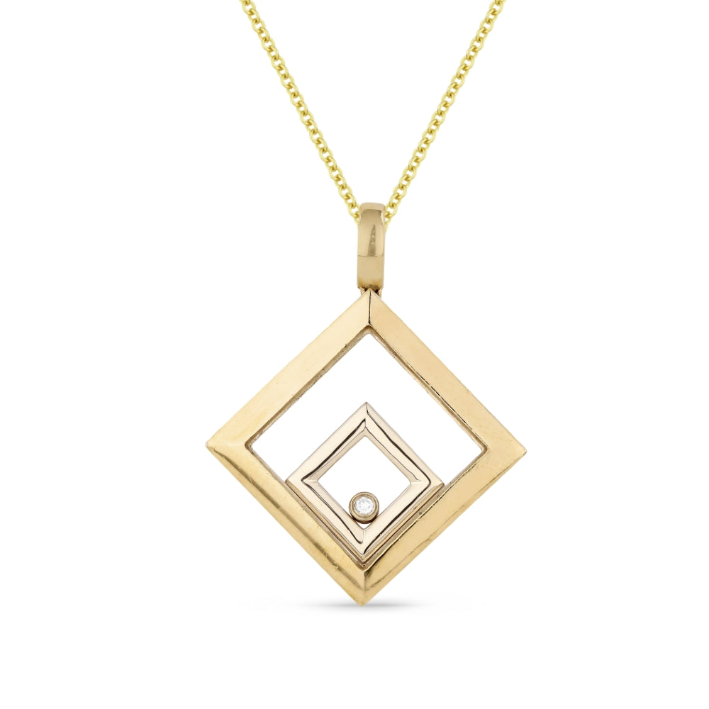 Madison L 14K Yellow Gold Diamond Pendant - style DP4548