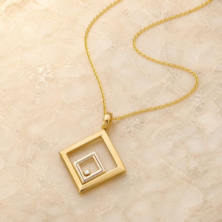 DP4548 - 14K Yellow Gold Diamond Pendant