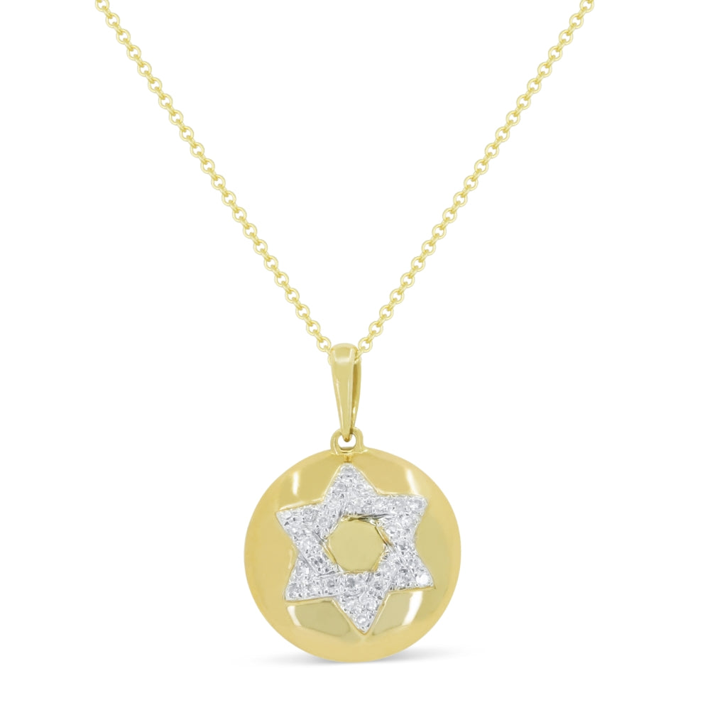 Madison L 14K Yellow Gold Diamond Pendant - style DP5436