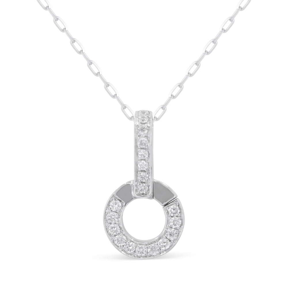 Madison L 18K White Gold Diamond Pendant - style DP6158