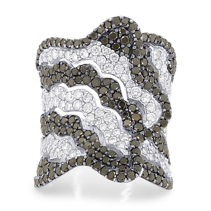 Madison L 18K White Gold Black Diamond Ring - style DR10805