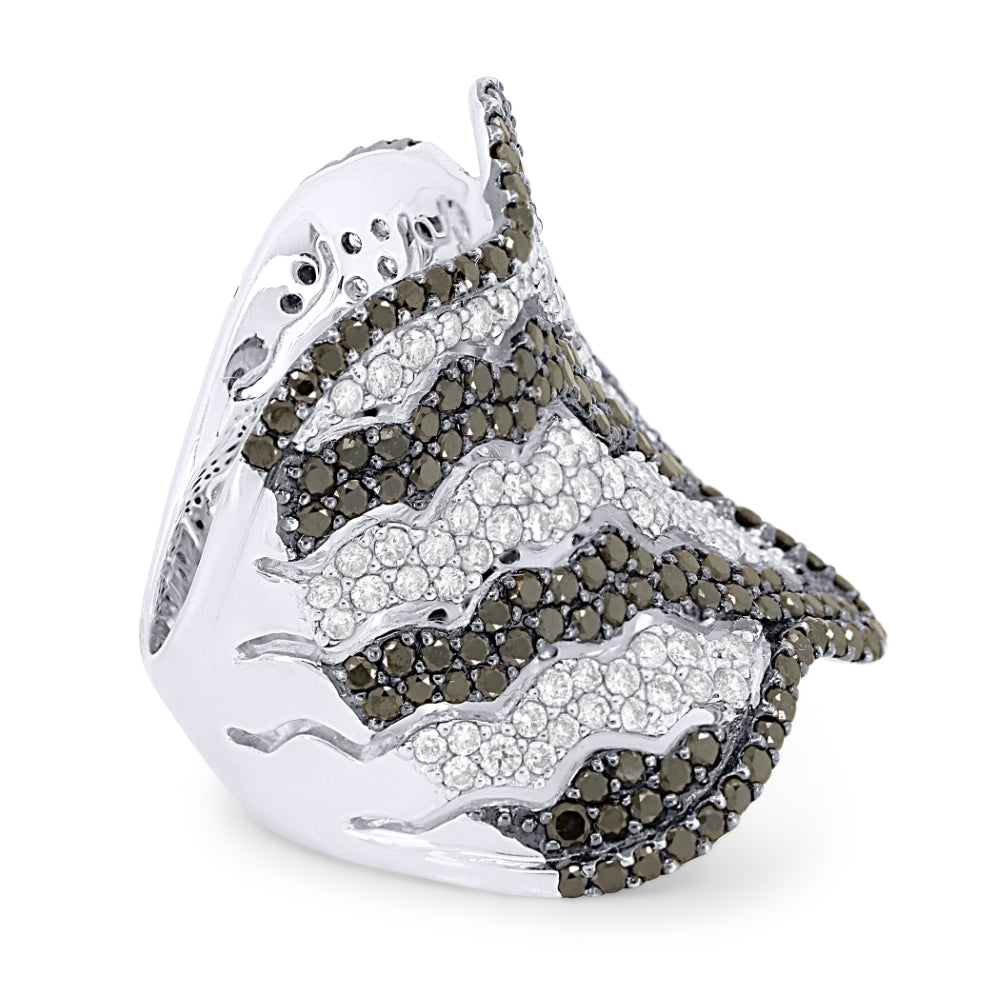 DR10805 - 18K White Gold Black Diamond Ring