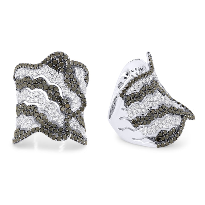 DR10805 - 18K White Gold Black Diamond Ring