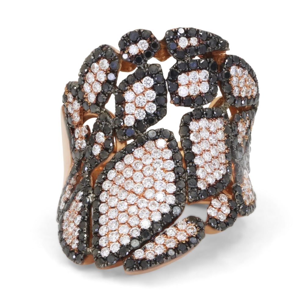 Madison L 18K Rose Gold Black Diamond Ring - style DR11489