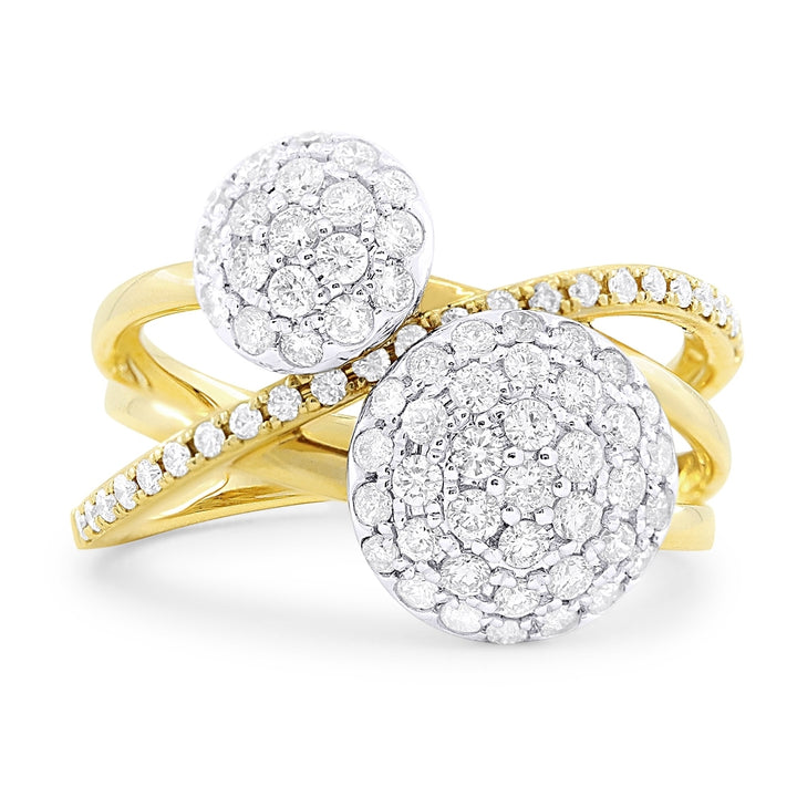 Madison L 14K Two Tone Gold Diamond Cocktail Ring - style DR13703