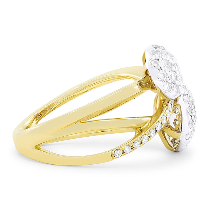 DR13703 - 14K Two Tone Gold Diamond Cocktail Ring