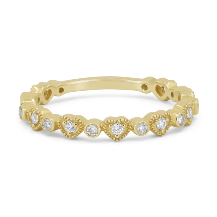 Madison L 14K Yellow Gold Diamond Stackable Ring - style DR14140