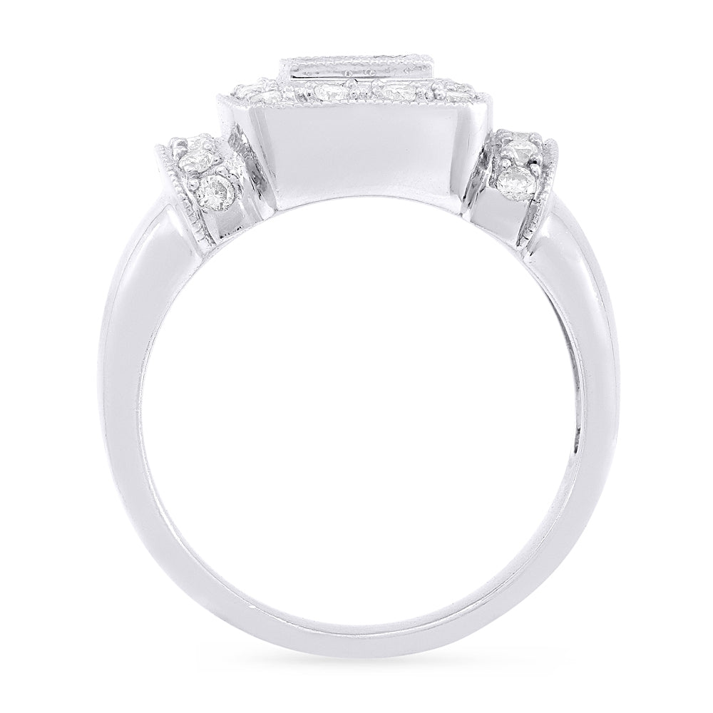 DR2257 - 18K White Gold Diamond Ring