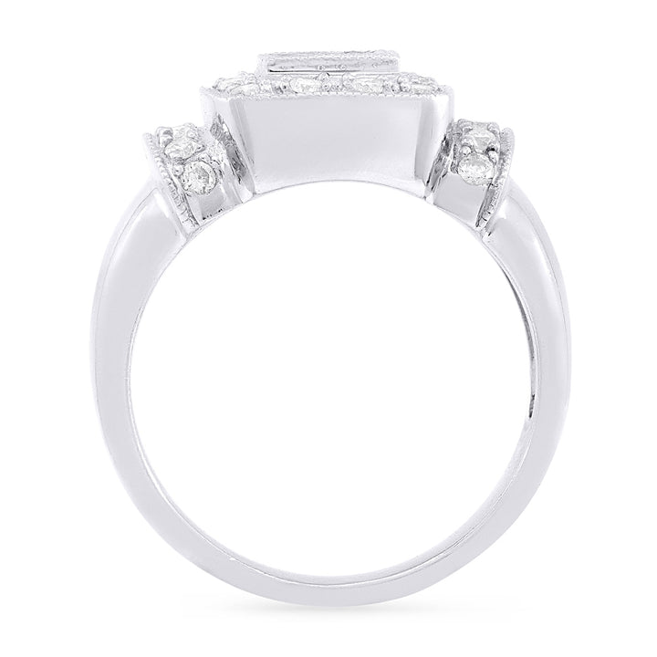DR2257 - 18K White Gold Diamond Ring