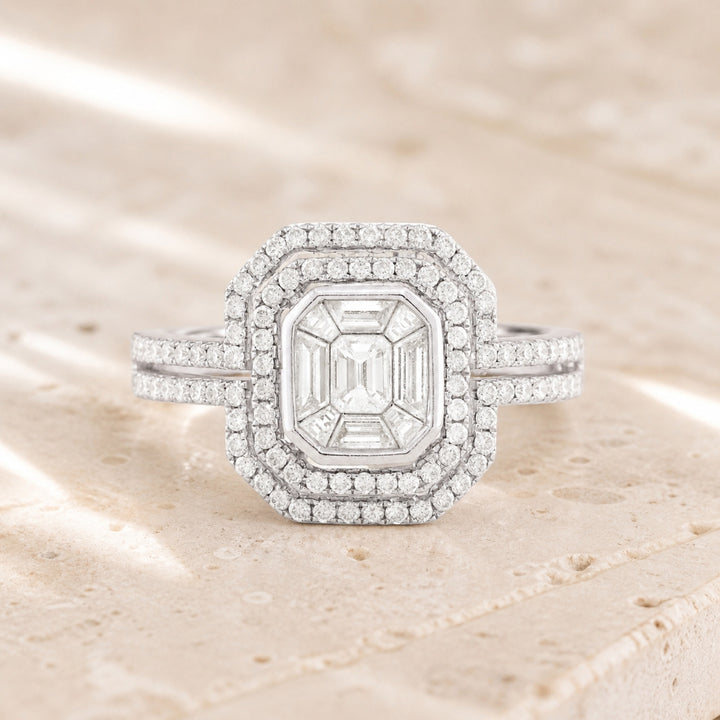 DR9606 - 18K White Gold Diamond Ring