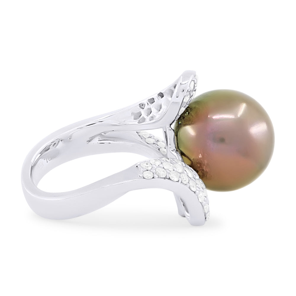 DR9847 - 18K White Gold Pearl Ring