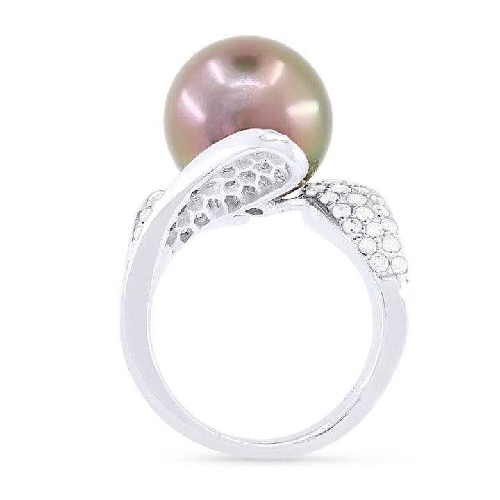 DR9847 - 18K White Gold Pearl Ring