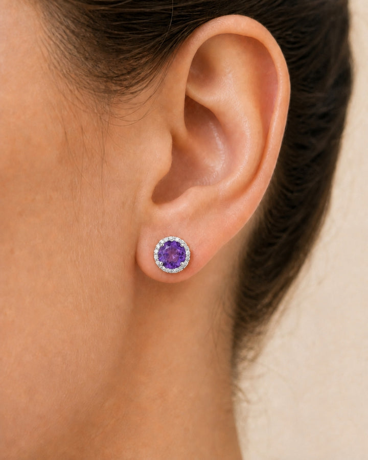 E1023 - 14K Gold Round Stud Earrings