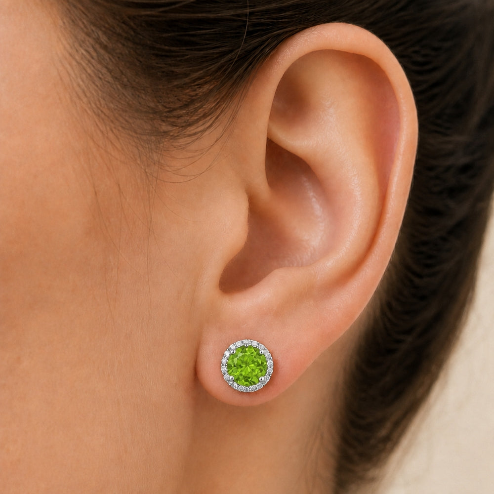 E1023 - 14K Gold Round Stud Earrings