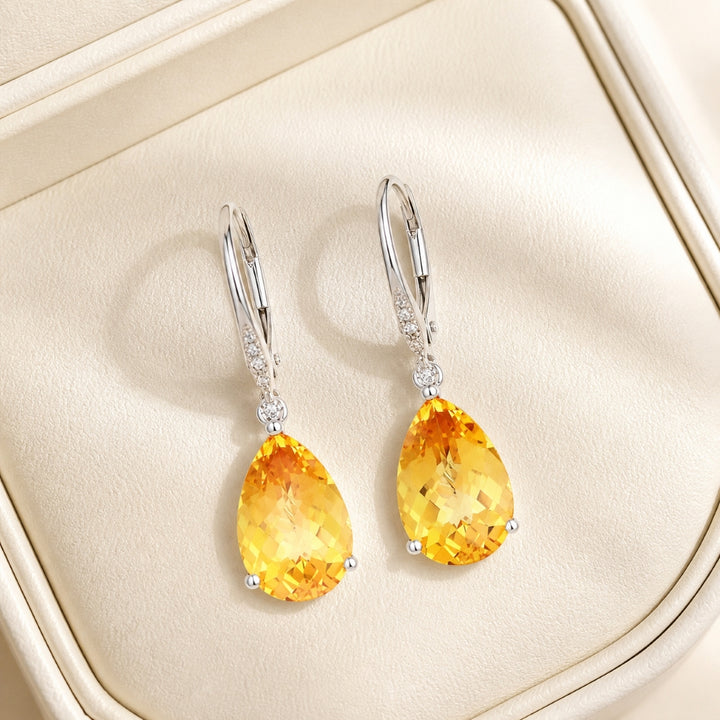 E1031 - 14K Gold Pear Drop Earrings